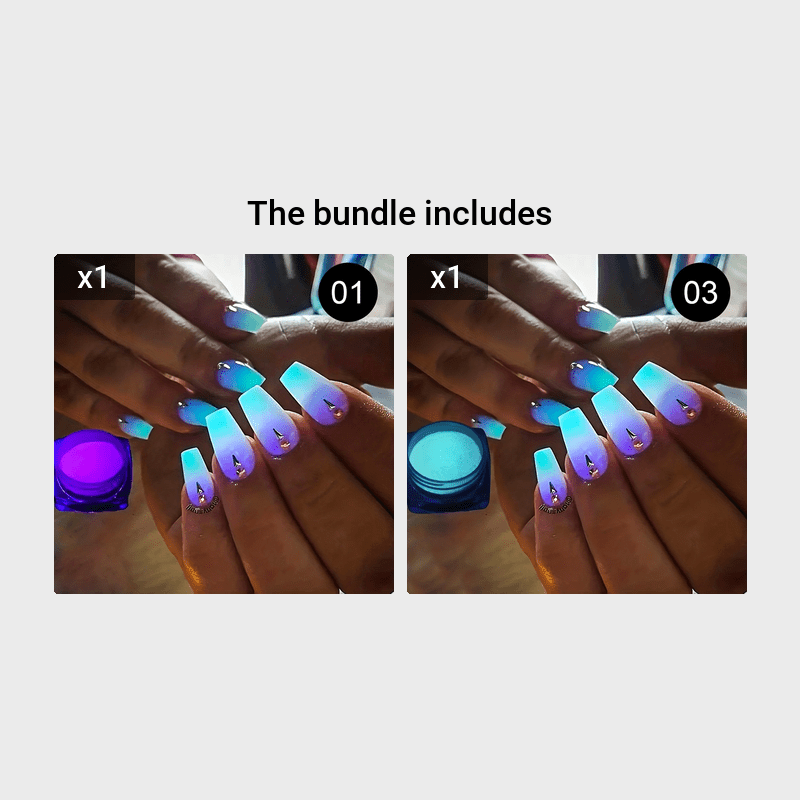 1 Box Neon Phosphor Powder Nail Glitter Powder Dust Luminous Pigment Fluorescent Powder Glow In The Dark Nail Glitters For Nail Decoration For Music Festival